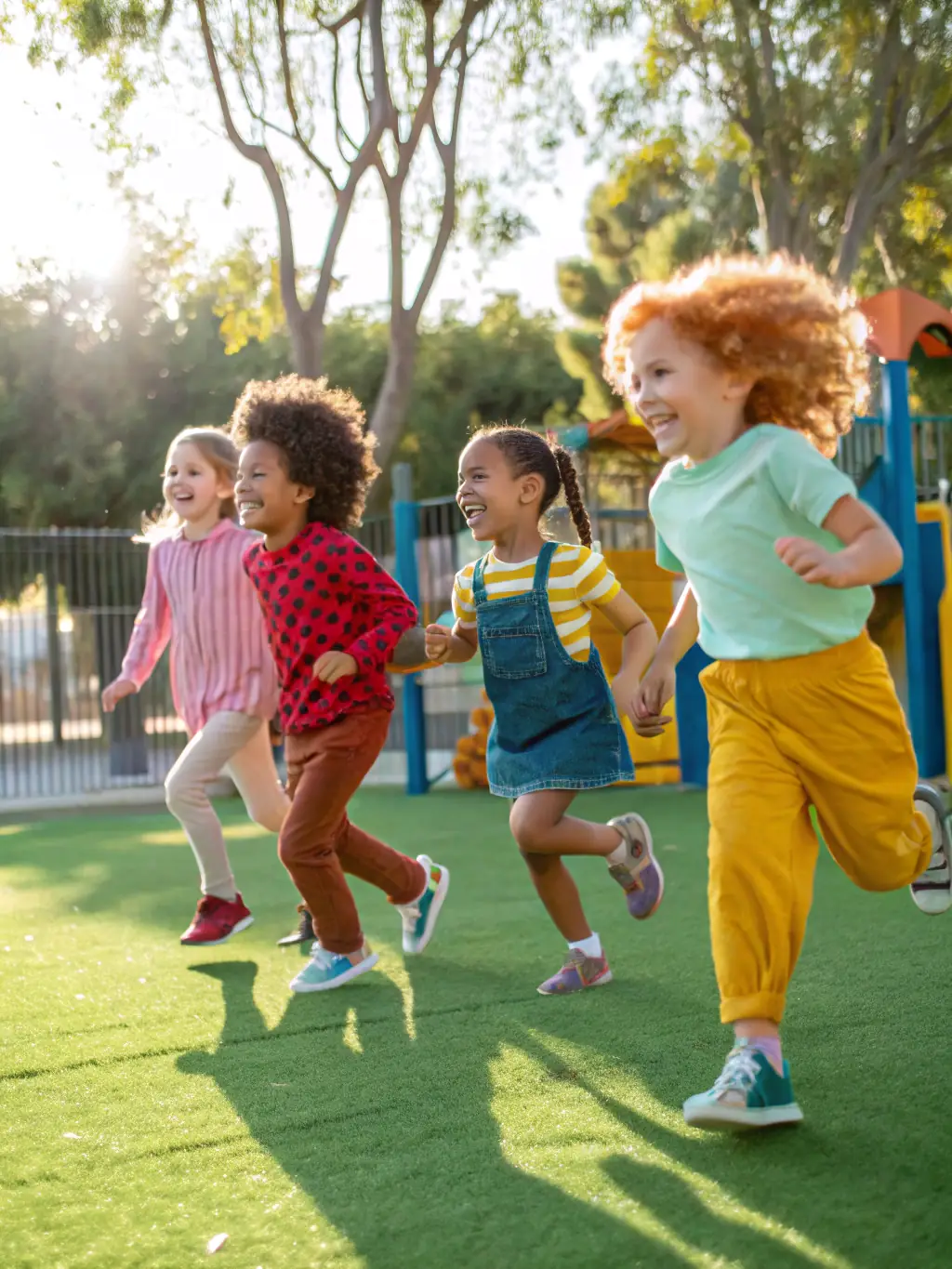 Children participating in a fun and engaging physical education session at REVEIL MUSCULAIRE DE BOURG ACHARD, focusing on coordination and teamwork.